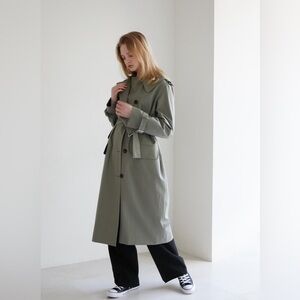 MARRON EDITION / W CONCEPT (Korean brand) green / khaki trench coat